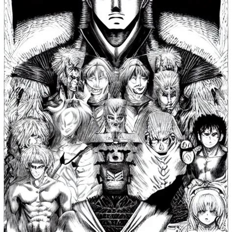 A Portrait Of Man By Kentaro Miura Berserk Style Manga Stable