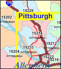 Pennsylvania ZIP Code Map including County Maps