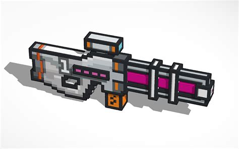 3D design pixel gun 3D prototype - Tinkercad