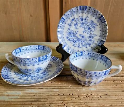 Seltmann Weiden Decoro China Blau Tazze Caff Con Piatto Porcellana