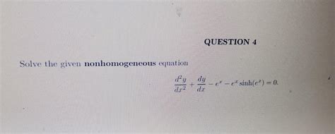 Solved Solve The Given Nonhomogeneous Equation Dx D Y Dxdy Chegg