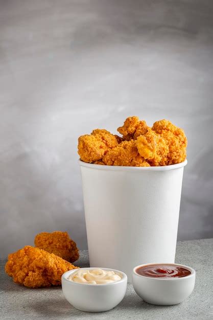 Premium Photo | Crispy fried chicken in the bucket Chicken bucket