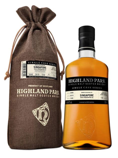 Highland Park 13 Year Old Single Cask Singapore Exclusive Simplywhiskysg