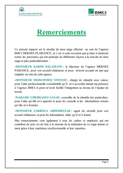 Rapport de stage à la banque marocaine pour le commerce et l industrie
