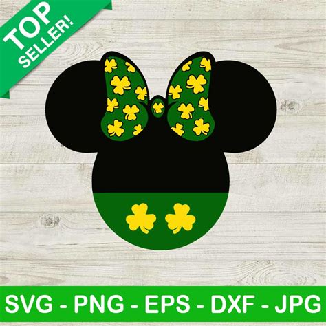 Mickey Head Shamrock Svg Minnie Happy St Patricks Day Svg Lucky Svg