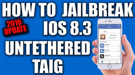 How To Jailbreak IOS 8 3 Untethered With TaiG 2016 Updated Jailbreak