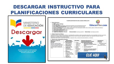 Descargar Instructivo Para Planificaciones Curriculares Mineduc