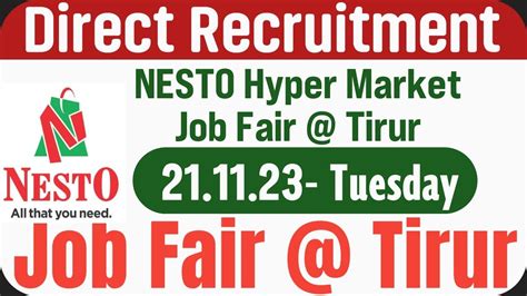 NESTO Job Fair Tirur NESTO Hyper Market Direct Recruitment At