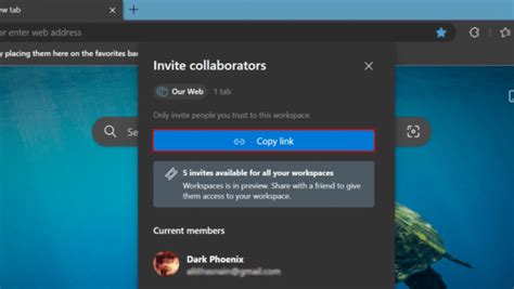 How To Use Workspaces To Share Tabs In Microsoft Edge In Windows 11