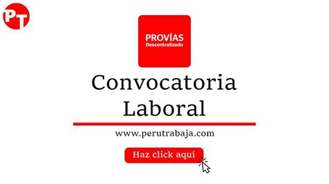 Provias Desentralizado Convocatoria Con Sueldos De Soles Peru