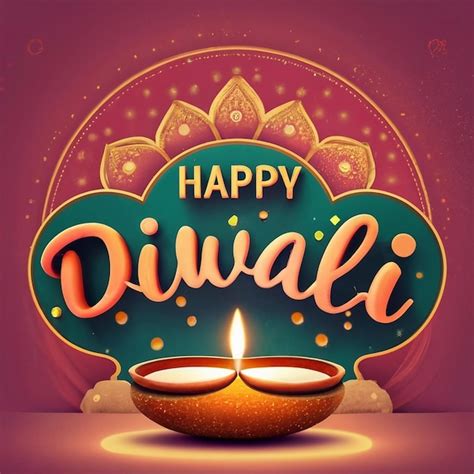 Premium Ai Image Happy Diwali Greeting Card With Diya By Ai Generated