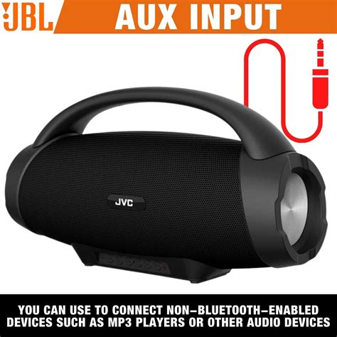 Jvc Portable Bluetooth Speaker Boombox Usb Aux Fm Radio Rechargeable