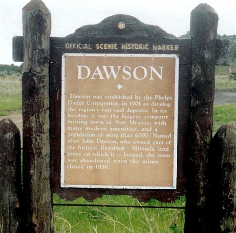 Old Photos of Dawson, NM/Dawson Historical Marker