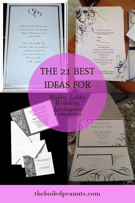 The Best Ideas For Hobby Lobby Wedding Invitation Templates Home