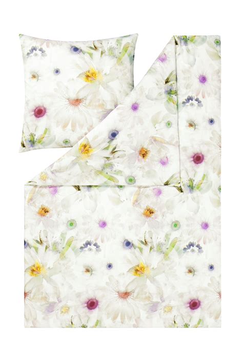 Estella Mako Satin Bettwäsche 135x200 Zoey Blumen Betten Hofmann Shop