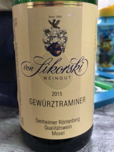 Weingut Von Sikorski Senheimer R Merberg Gew Rztraminer Vivino Us