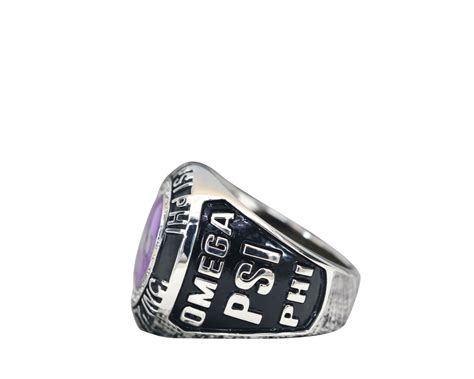 Omega Psi Phi Fraternity Ring ΩΨΦ Classic Man Series Silver