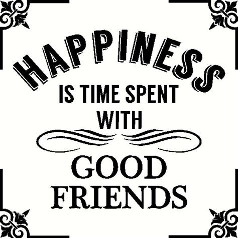 Happiness is Good Friends wall sticker, vinyl decal | The Wall Works