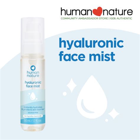 Human Nature Hyaluronic Face Mist 50ml Alcohol Free With Hyaluronic