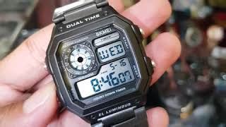 Jual Jam Tangan Dual Time El Luminous Skmei 1335 Black Original Di