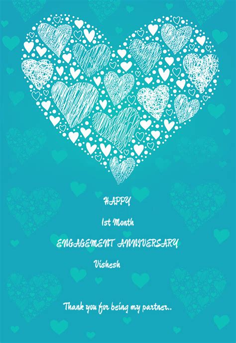 Happy St Month Engagement Anniversary Vishesh Thank You For Being My