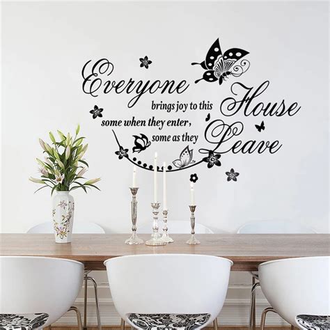 Butterfly Flowers Everyone Brings Joy To This House Quotes Wall