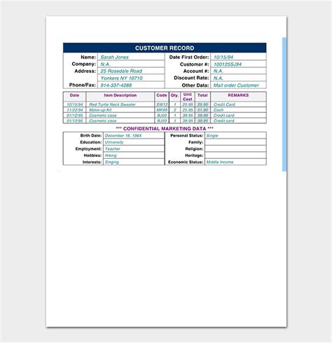 Client Database Template