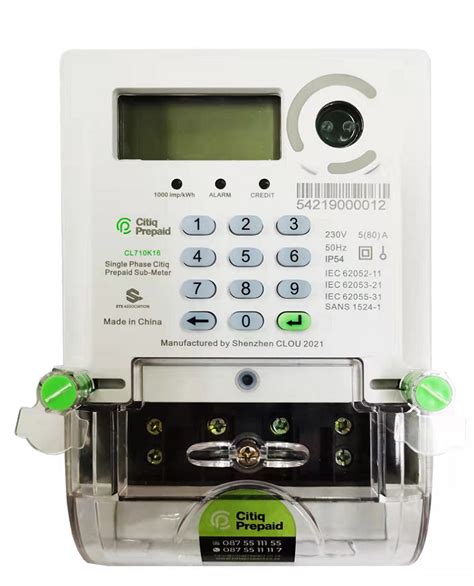 Citiq Prepaid Clou Meter Single Phase Cl K Arb Electrical