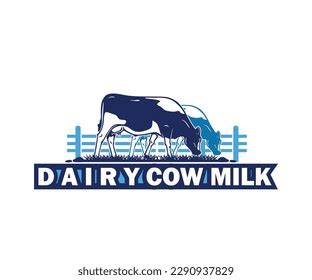 Dairy Milk Cow Logo Silhouette Great Stock Vector Royalty Free