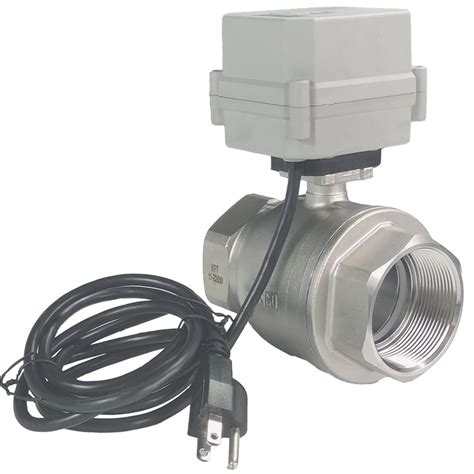 Normally Open 110vac 230vac Motorized Ball Valve2 Stainless Steels Electric Ball Valve With U