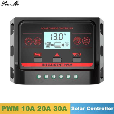 PWM Solar Charge Controller 10A 20A 30A Back Light LCD Display Solar