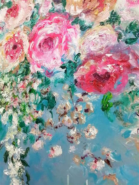 Large Original Spring Flowers Oil Painting On Canvas Abstract | Etsy