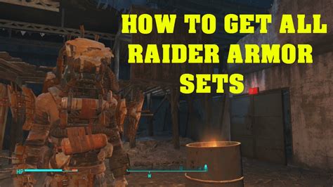 Fallout 4 How To Get All Raider Armor Sets Youtube