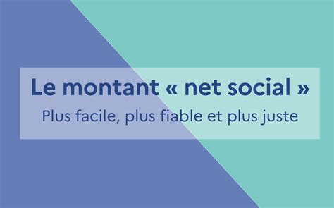 Le montant net social Ministère des Solidarités et des Familles