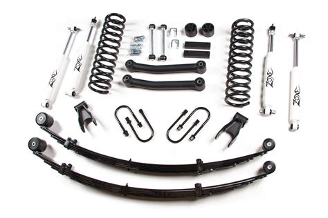 Zone Offroad Products Lift Kit With Rear Leaf Springs For