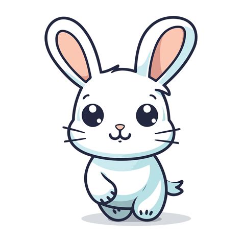 Cute bunny character design. Vector illustration. Cute cartoon bunny ...