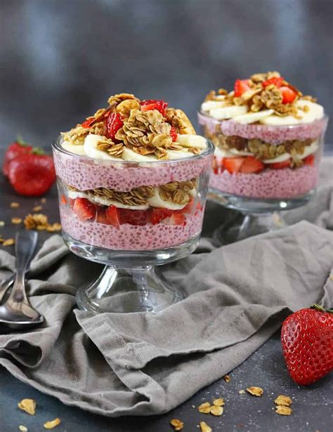 Strawberry And Banana Chia Pudding Parfait Savory Spin