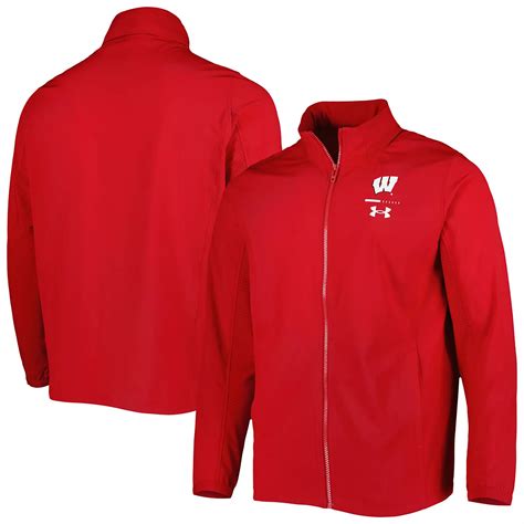 Under Armour Wisconsin Badgers Squad 30 Full Zip Jacket Academy