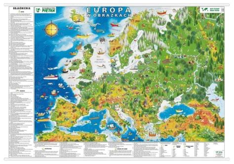 Europa Mapa Cienna Obrazkowa Dla Dzieci