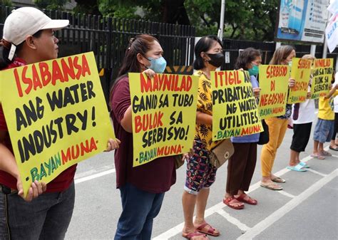 Protest Held In Maynilad Office Over Water Service Interruption The