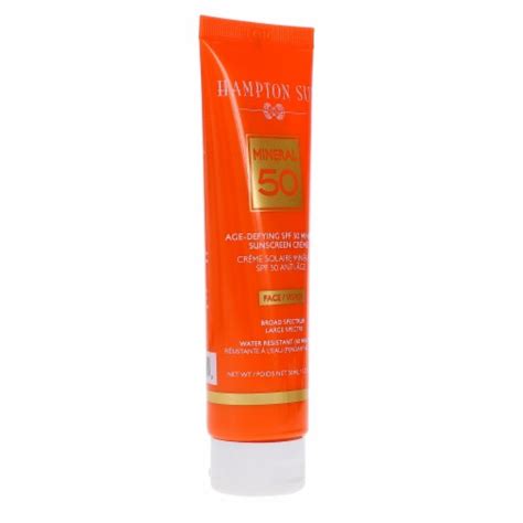 Hampton Sun Age Defying Spf Mineral Sunscreen Creme For Face Oz