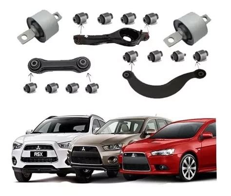 Kit 14 Buchas Suspensão Traseira Mitsubishi Asx Ano 2013