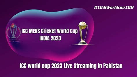 How To Watch Icc World Cup 2023 Live Streaming In Pakistan Icc Odi