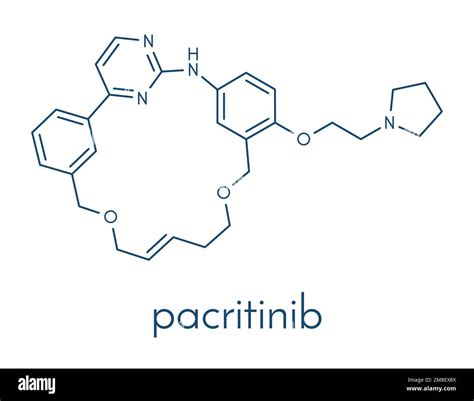 Pacritinib cancer drug molecule. Skeletal formula Stock Vector Image ...