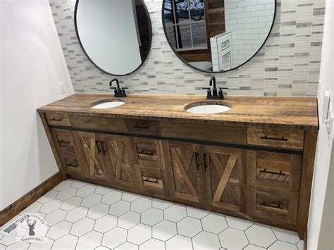 Farmhouse Bathroom Vanity Double Sink Vanity Rustic Vanity Etsy