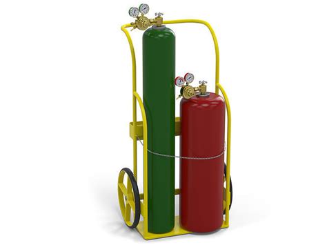 Welding Oxygen Acetylene Cylinders 3d Model Cgtrader