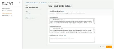 Import Ssl Certificate To Aws Certificate Manager Acm