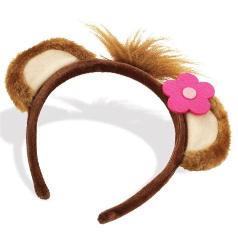 Girl Monkey Ears Headband With Images Girl Monkey Birthday Monkey