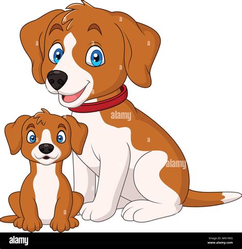 Cute mother dog with her puppy Stock Vector Image & Art - Alamy