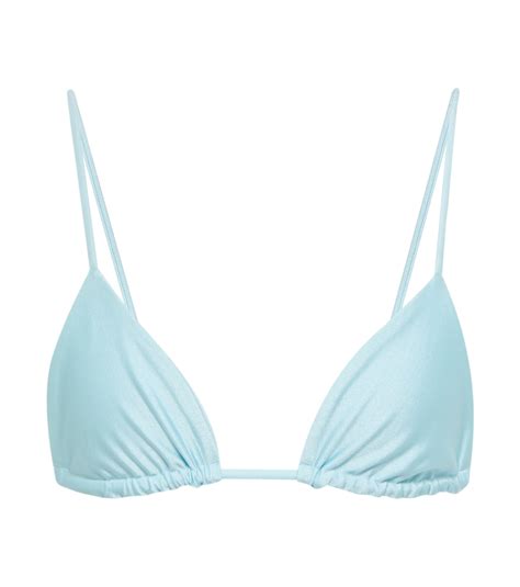 Via Triangle Bikini Top In Blue Jade Swim Mytheresa